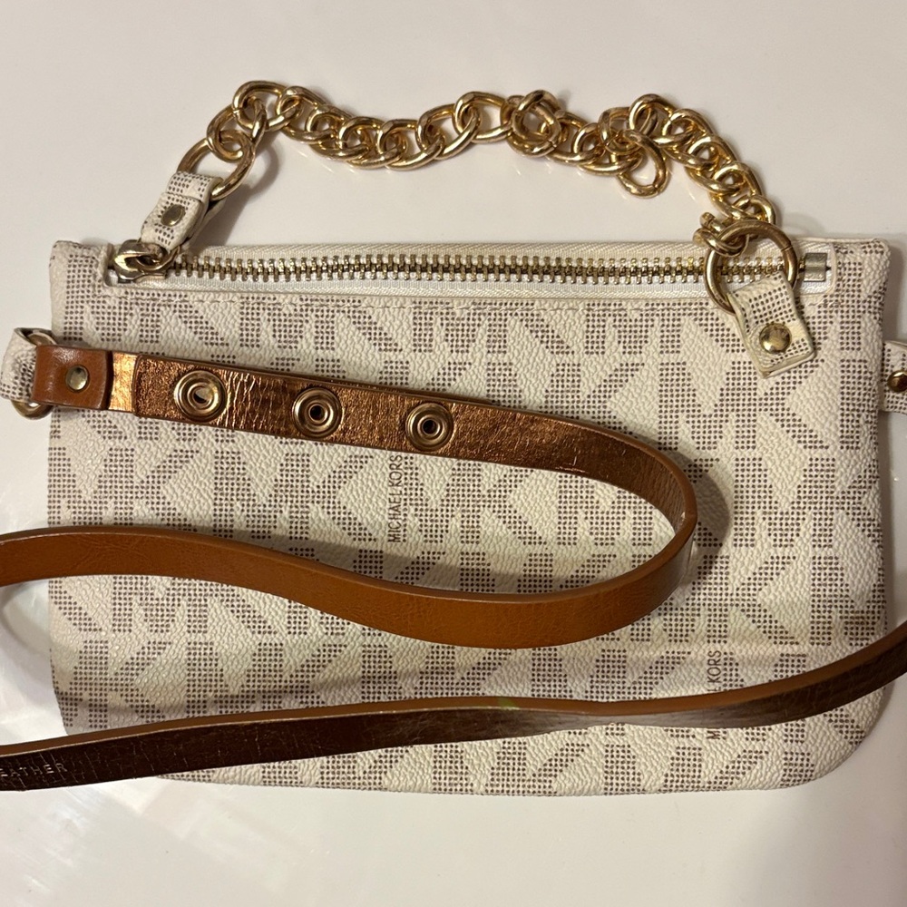 Michael Kors Cream Designer Crossbody Bag